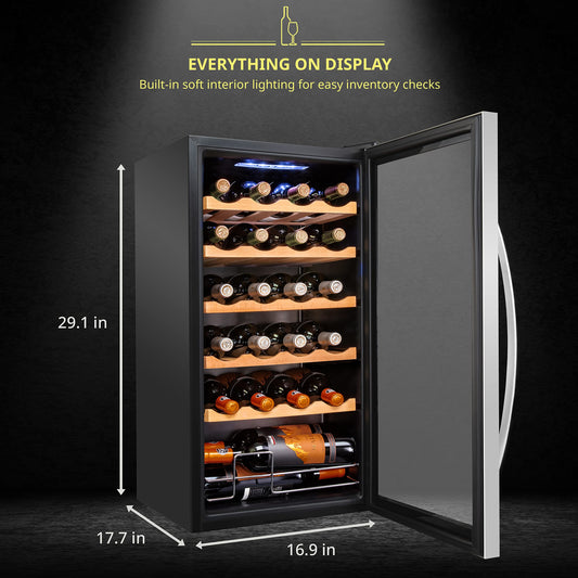 SCHMÉCKÉ 24 Bottle Wine Cooler Refrigerator with Lock