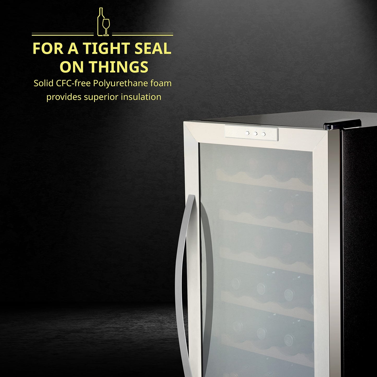 SCHMÉCKÉ 24 Bottle Wine Cooler Refrigerator with Lock