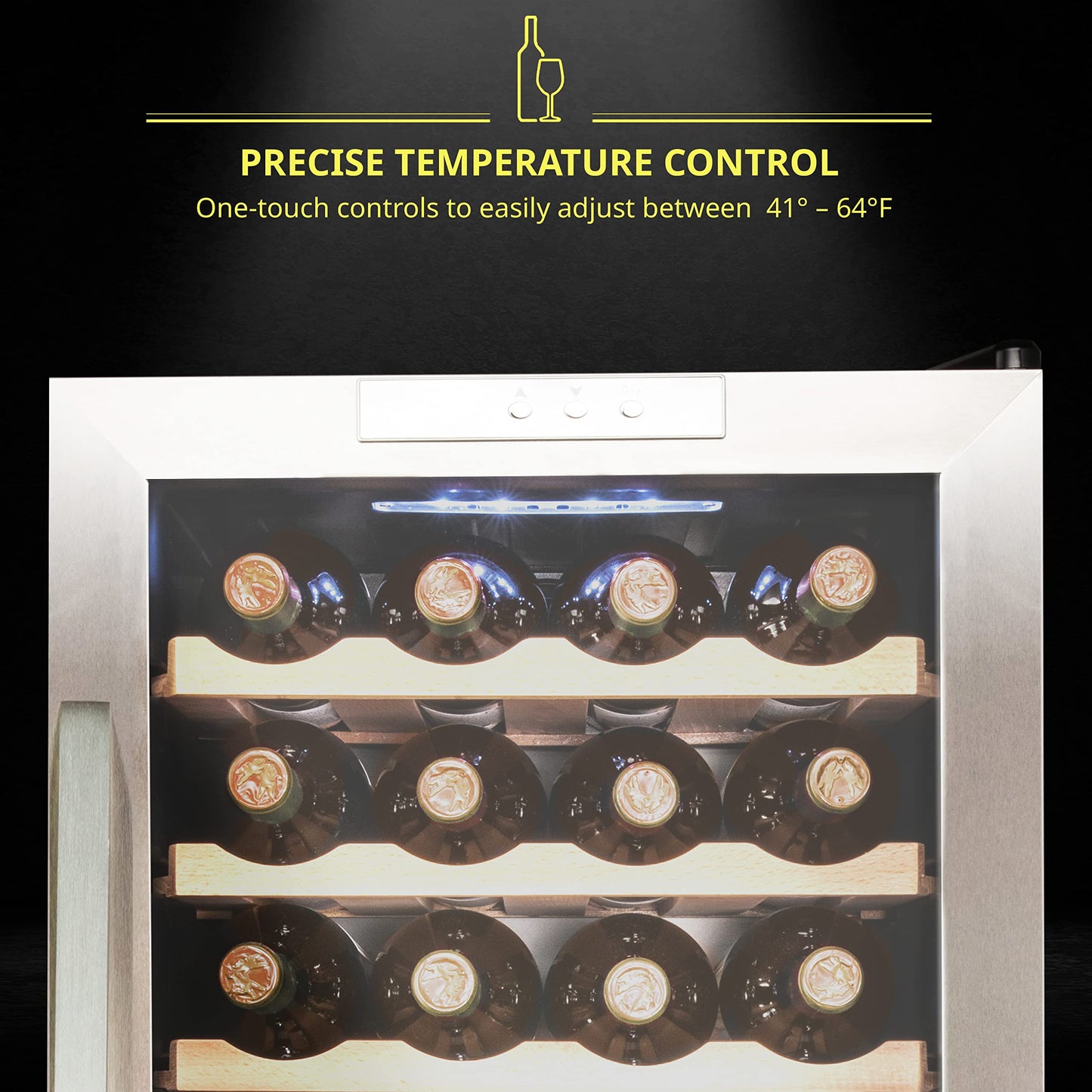 SCHMÉCKÉ 24 Bottle Wine Cooler Refrigerator with Lock