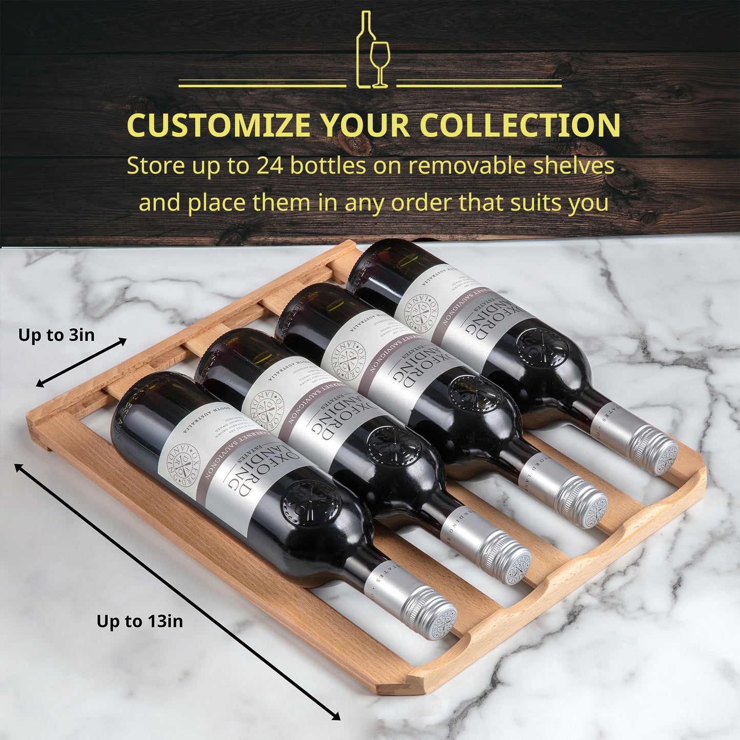 SCHMÉCKÉ 24 Bottle Wine Cooler Refrigerator with Lock